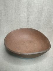 焼締楕円盛り皿　カレー皿　変形多用途鉢　７寸盛り皿　唐津焼