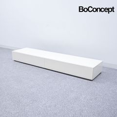【中古品】BoConcept ボーコンセプト Lugano ルガーノ ベースキャビネット テレビボード ドロワー ドロップダウン 木製 ホワイト モートン・ゲオーセン 定価22万