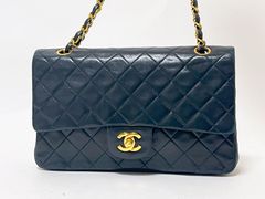 CHANEL シャネル マトラッセ チェーンショルダーバッグ Wフラップ ラムスキン ブラック ゴールド金具 A01112