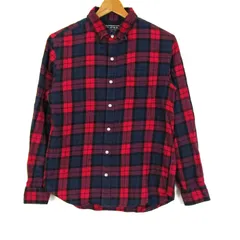 シップスジェットブルー 長袖シャツ チェックシャツ トップス 日本製 メンズ Sサイズ レッド系 SHIPS JET BLUE 【中古】のサムネイル