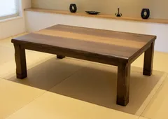 ♪和風モダン こたつ兼用テーブル ぼかし加工天板 ［幅180cm］　　　　　　こたつ テーブル 食卓 リビングテーブル 座卓 食卓 和室 客間 和風のサムネイル