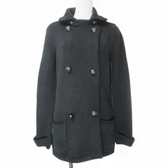 ヴィンス VINCE ナポレオンニットジャケット チンストラップ ウール ウエストタブ S 黒 ブラック Xのサムネイル