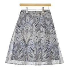 PAUL STUART ペイズリー柄 サイズ6 K1S21-342-20 スカート ライトブルー レディース ポールスチュアート【中古】5-0412M△