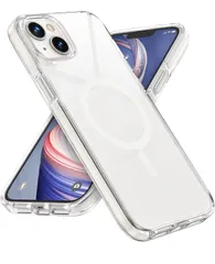★MILPROX iPhone 14 ケース マグネット搭載 クリア 耐衝撃 カバー 黄変防止 超軽量 耐久性 指紋 ワイヤレス充電対応 耐久ケース マグセーフ対応 おしゃれ iPhone 13兼用 6.1インチ