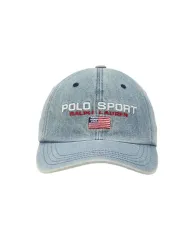 1990s USA POLO Ralph Lauren(ポロラルフローレン) POLO SPORT（ポロスポーツ） デニム ボールキャップ 帽子 ヴィンテージ アメリカ人