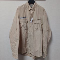 US古着 DESTINATIONS アウトドア フィッシング シャツ 長袖 ベンチレーション機能 カーキ XL 05J0707