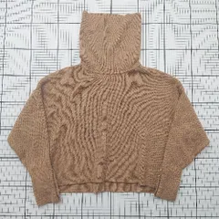 ◇ ⊇ ZARA ザラ シンプル系 長袖 タートルネックニット サイズS ブラウン系 レディース E  【1508200019918】