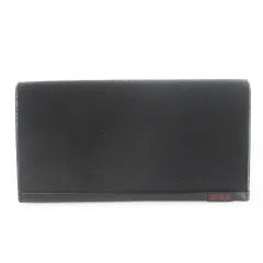 トゥミ TUMI breast pocket wallet ALPHA SLG 長財布 ロングウォレット 小銭入れあり 二つ折り ナイロン レザー 革 ロゴ 黒 ブラック /CK21 ■GY18のサムネイル