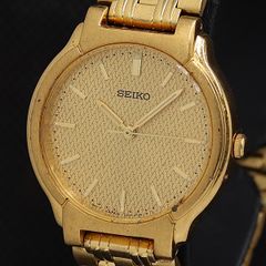 希少・美品】セイコー クォーツ メンズ腕時計 ドレスウォッチ レトロ