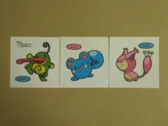 ポケモンデコキャラシール/3枚セット『ニョロトノ/ルリリ/エネコ』