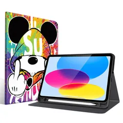 【数量限定】カバー（カラフル） 第10世代 第10世代 iPad iPad キャラクターシェル 人気オシャレ かわいい オートスリープ/ウェイク機能対応 ワイヤレス充電対応 収納可能 Pencil Apple 薄型 軽量 ペン収納 10.9インチ (2022)