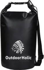 OutdoorHolic ドライバッグ 防水バッグ 洗濯バッグ 15L リュック 黒 ブラック Mサイズのサムネイル