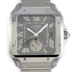 カルティエ Cartier 腕時計 サントス ラージ WSSA0076 スクエア グレー文字盤 ローマンインデックス デイト 夜光針 SS 自動巻き 【箱・保付き】 【中古】のサムネイル