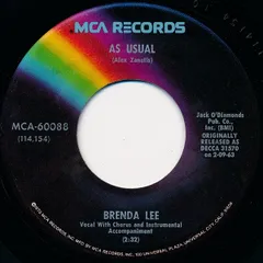 米7” Brenda Lee As Usual / Too Many Rivers MCA60088 MCA Records /00080