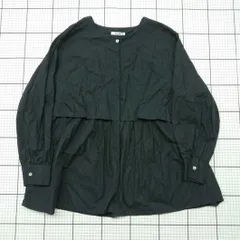 ◇ ⊂ 美品 ジーラ シンプル系 長袖 長袖シャツブラウス サイズLL ブラック系 レディース E  【1509100032601】