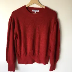 ユニクロ×イネド クルーネックパフスリーブセーター レディース XL レッド 26512025100210037