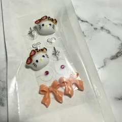 新品未使用◇ 耳ツボジュエリー 10粒 銀粒 クリアシート 金属アレルギー対応 ステンレス製 リボン ハート ギャル