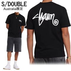 【新品】エスダブル Tシャツ S/Double AU限定 Shawn Script T-Shirt 半袖 ブラック ロゴ ストリート メンズ レディース ユニセックス 正規品