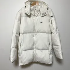 訳あり FILA フィラ ホワイト ダウンジャケット Mサイズ