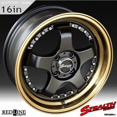 ステルスレーシング K35　16x6.5J　人気のスーパーディープ2段リム!! コンパクトカー推薦ホイール4本セット