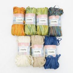 PUPPY パピー毛糸 毛糸 Leafy リーフィー アソートセット 7玉 40g玉巻 170m 和紙 春夏毛糸 未使用品