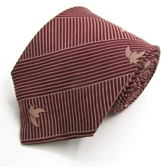 ロシャス ブランド ネクタイ ストライプ柄 動物柄 鳥 シルク PO メンズ ワインレッド Rochas 【中古】のサムネイル