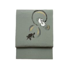 名古屋帯　ちりめん染帯　友禅加工