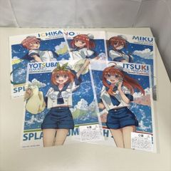 X2318 ◆未開封品 きゃらっとくじ 五等分の花嫁∬　スプラッシュサマー 5種セット A3サイズ クリアポスター