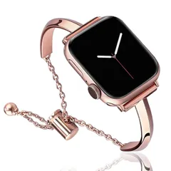 【人気商品】40mm 41mm チェーンバンド 38mm 細いバンド オシャレ ガールズ 女性 42mm ステンレス製 飾り ベルト Watch サイズ調整可 アップルウォッチ 高級バンド Series コンパチブルApple 10/se（2023）/9/8/