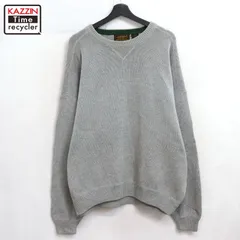90s vintage Eddie Bauer 無地 コットン ニットセーター メンズ 表記XLサイズ