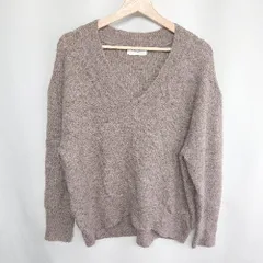 ◇ OPAQUE CLIP オペーク ドットクリップ Vネック カジュアル 長袖 ニット セーター サイズ40/L ブラウン レディース E  【1407180056251】