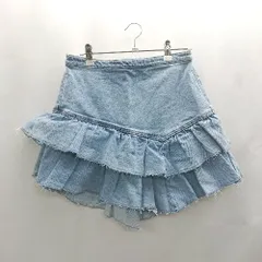 ◇ Θ◎●未使用● HOLLISTER ホリスター ミニ フレアー デニムスカート サイズW26 ブルー レディース E  【1502060043625】のサムネイル