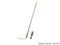 トラック用 光る ネオンコントロール棒 720mm×14mmΦ 12V アンバー &ステー100mmセット ダミーアンテナ バンパーポールのサムネイル