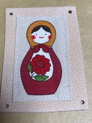 SALE＊本革タグ＊マトリョーシカ(赤)