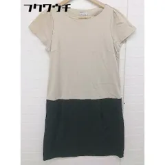 ◇ anatelier アナトリエ 半袖 膝丈 ワンピース サイズ38 ベージュ系 ブラック レディース  【1107090005911】