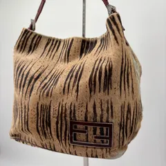 美品⭐︎FENDI 茶色　ハラコ レザー ハンドバッグ 美品⭐︎FENDI 茶色ハラコ レザー ハンドバッグ