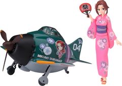 ハセガワ 1/20 白凪みくも w/たまごひこーき 零戦 レジンフィギュア&ノンスケールプラモデル SP383 たまごガールズコレクション No.04 未組立ラモデル