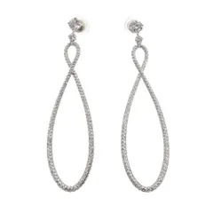 SWAROVSKI (スワロフスキー) Infinity Pierced Hoop インフィニティ フープピアス シルバーのサムネイル