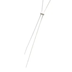 【ヴィンテージシルバー×ワンサイズ】[Cream dot. クリームドット公式] ネックレス レディース  タイ 金属アレルギー ニッケルフリー ループタイ ロング フリーアジャスター y字 ヴィンテージ調 大人 