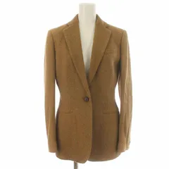 ローレンラルフローレン LAUREN RALPH LAUREN テーラードジャケット シングル ウール シルク混 0 XS 茶 ブラウン /YI16のサムネイル