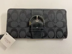 中古美品正規品　COACH コーチ シグネチャー ロングウォレット