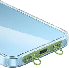 SPILOOPS ストラップホルダー 2口ダブルリング 極薄0.4mm ステンレス製 充電干渉なし 回転防止 落下・紛失防止(抹茶グリーン)