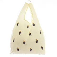 ポロ ラルフローレン POLO RALPH LAUREN ベルト付きレインバッグ ポロベア柄/ トートバッグ ベージュ タグ