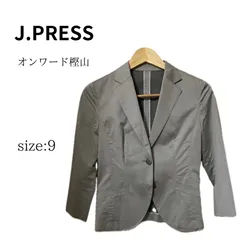 美品　J.PRESS　ジェィプレス　テーラドジャケット　薄手　レディース 　ライトグレー　サイズ ９
