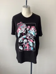 僕のヒーローアカデミア 　ヒロアカ　キャラクター Tシャツ  黒 　Lサイズ　古着