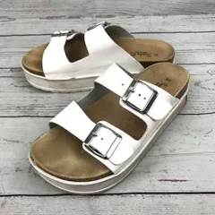 イタリア製★ソニアシー/Sonia C★本革サンダル【23.0】白/エナメル/ベルト調節◆SNA064