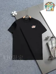 【今日WTO】Louis Vuitton 1V 前後真皮 Logo 刺繍 微寛版型 T シャツ-CP47