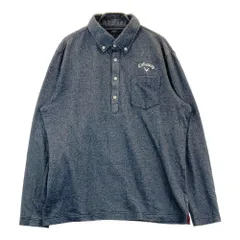サイズ：LL CALLAWAY キャロウェイ  長袖ポロシャツ ボタンダウン  グレー系 [240101309292]# ゴルフウェア メンズ ストスト