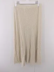 ◇ coen コーエン ウエストゴム ワッフル地 ロング Ａライン スカート サイズM アイボリー系 レディース E  【1304180004308】