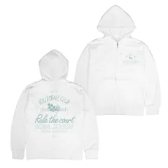 ハイキュー!!_Lサイズ_青葉城西高校バレーボール部 ジップパーカー/WHITE